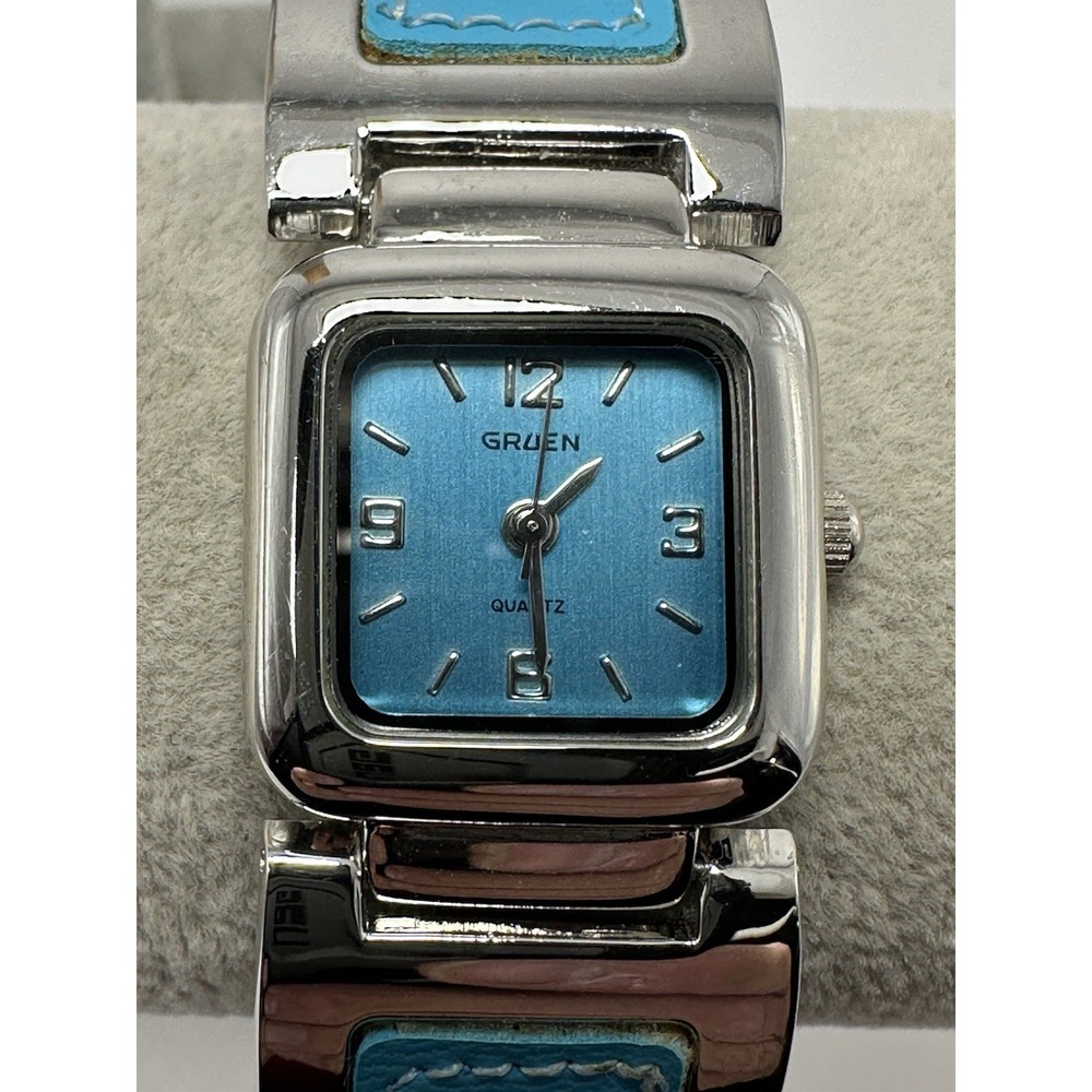 Gruen GR9913L New Battery Ladies Watch 24MM 7.25" Blue Dial N35